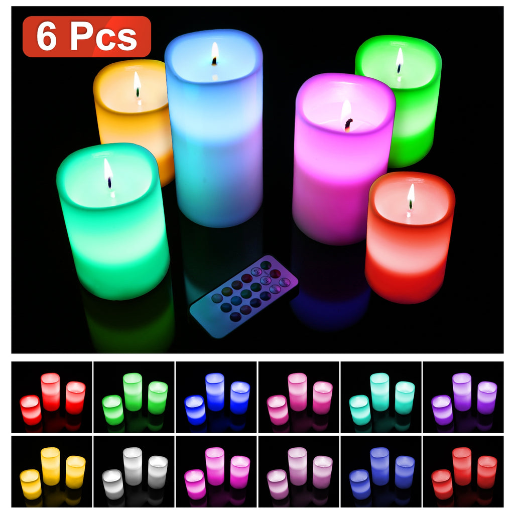 6Pc Flameless Candles Votive Candles Wireless Battery Operated