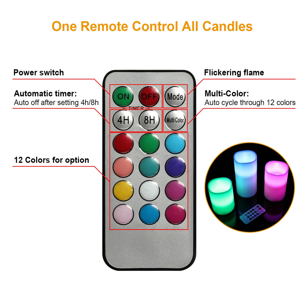 6Pc Flameless Candles Votive Candles Wireless Battery Operated