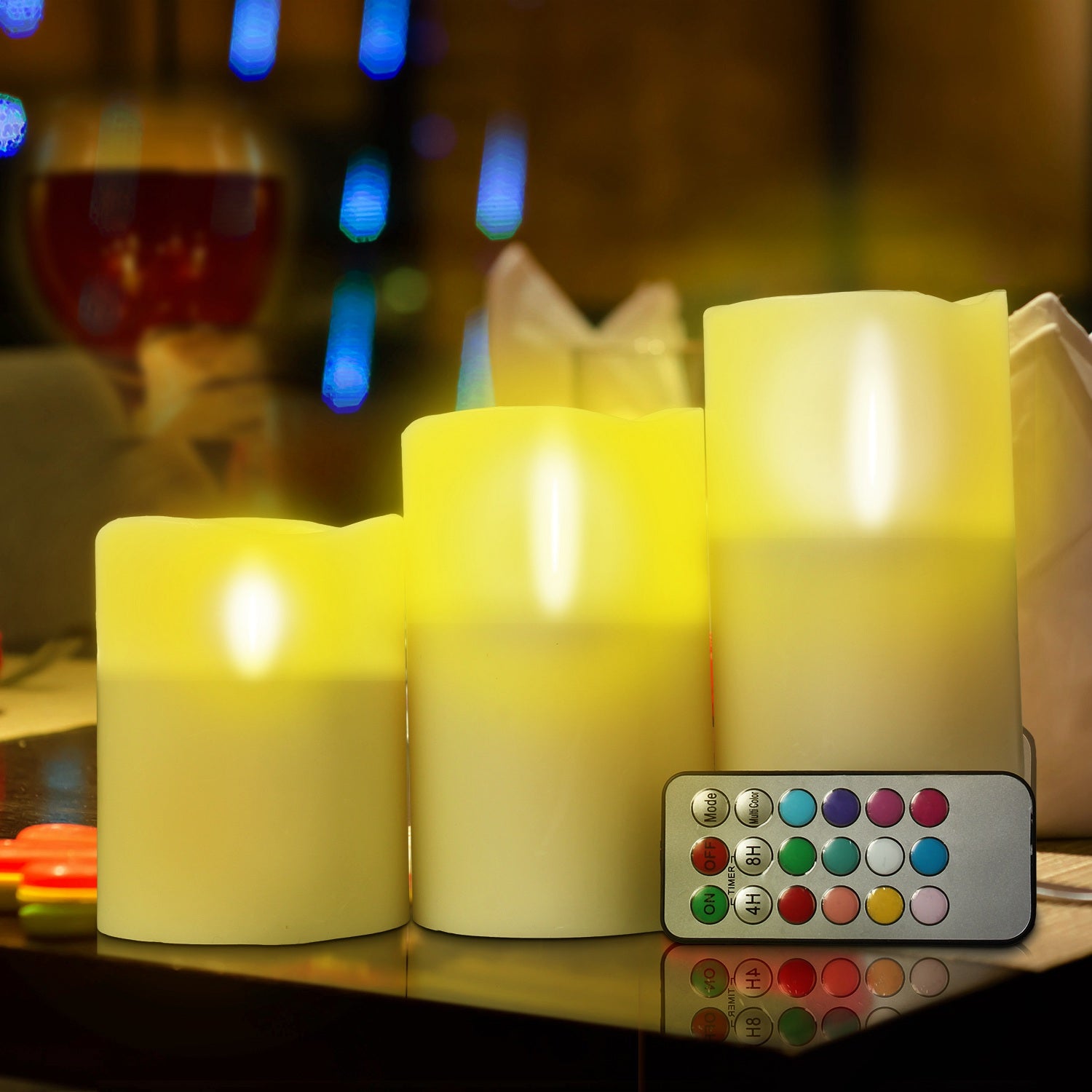 6Pc Flameless Candles Votive Candles Wireless Battery Operated