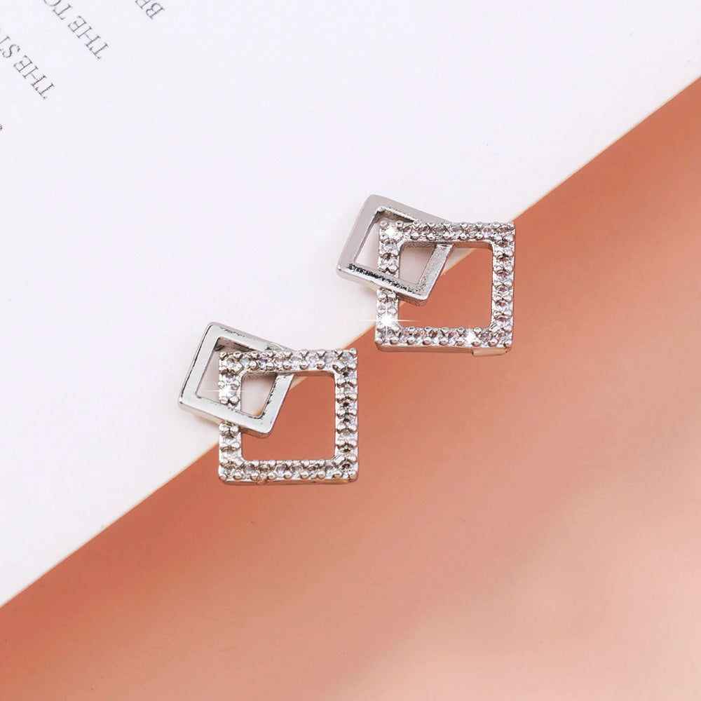 Cubic cubic zirconia earrings