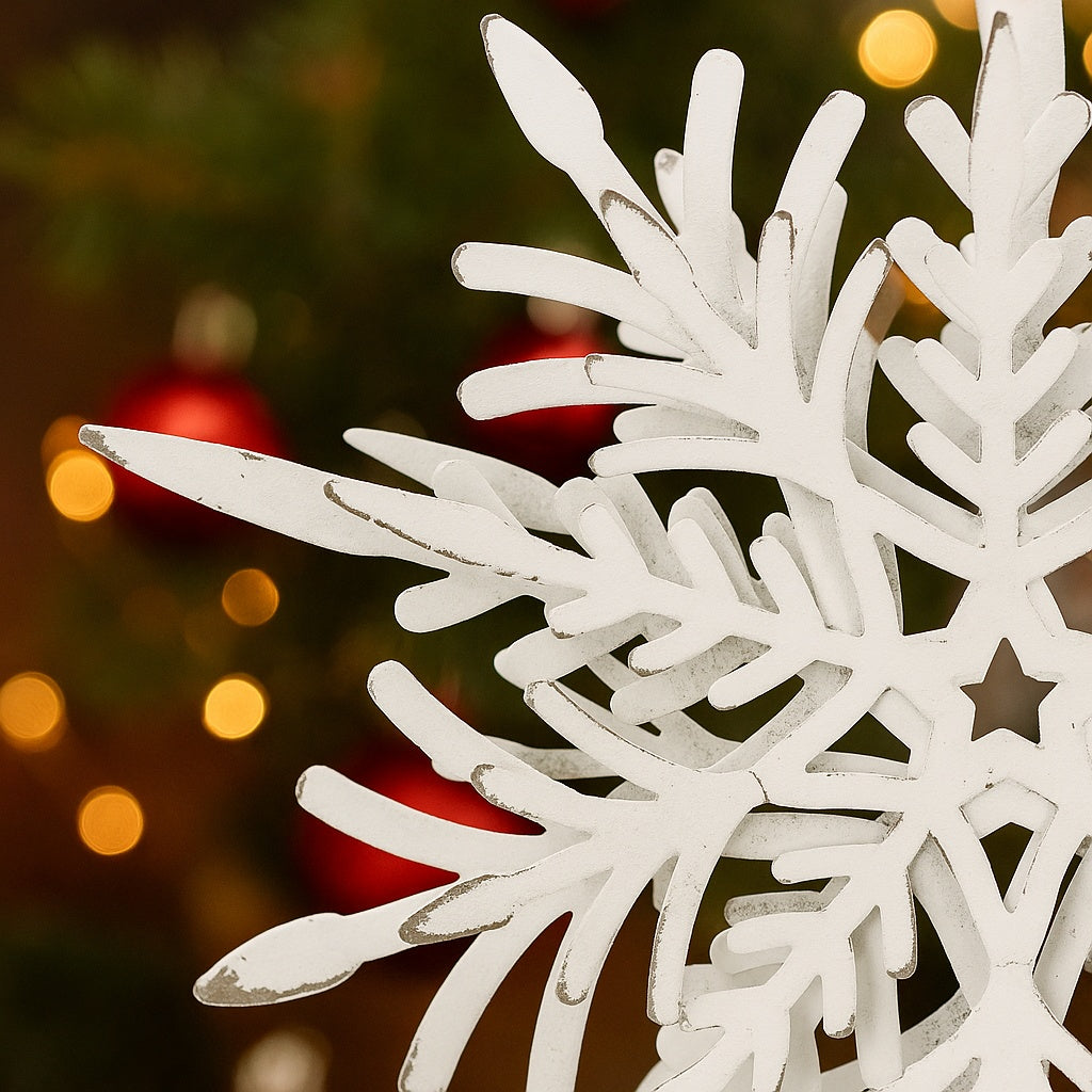 6PCS Set 6.1in Snowflake Christmas Hanging Ornaments