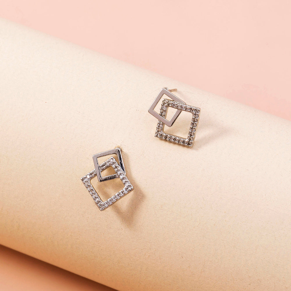 Cubic cubic zirconia earrings