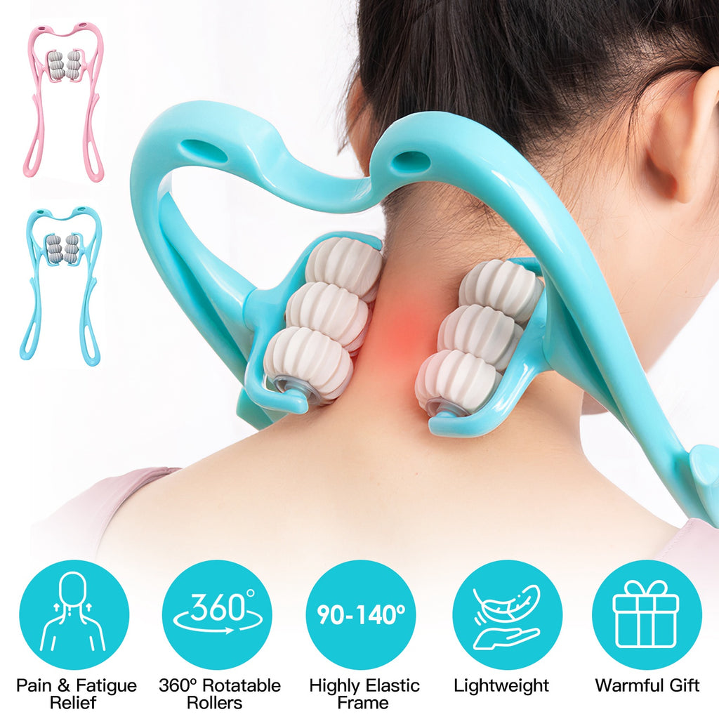 Neck Roller Massager 360 Rotatable Trigger