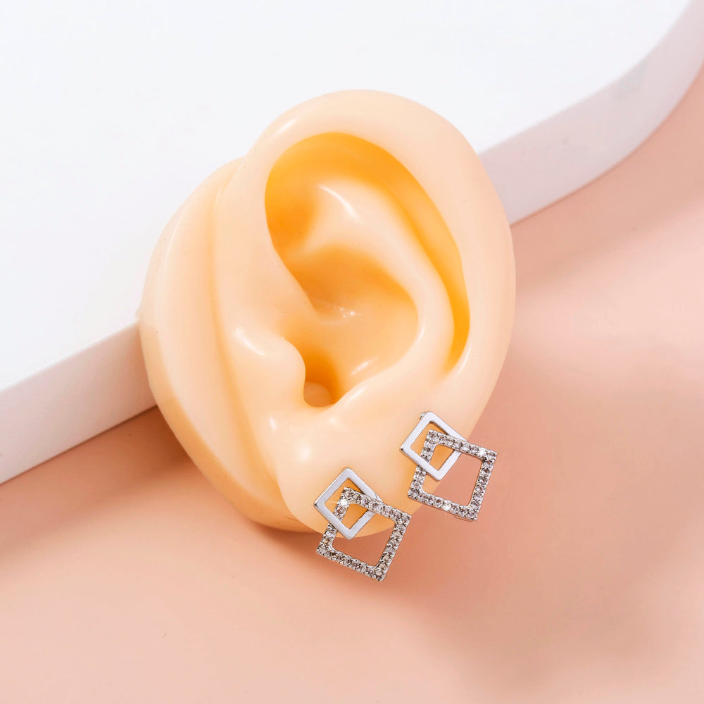 Cubic cubic zirconia earrings