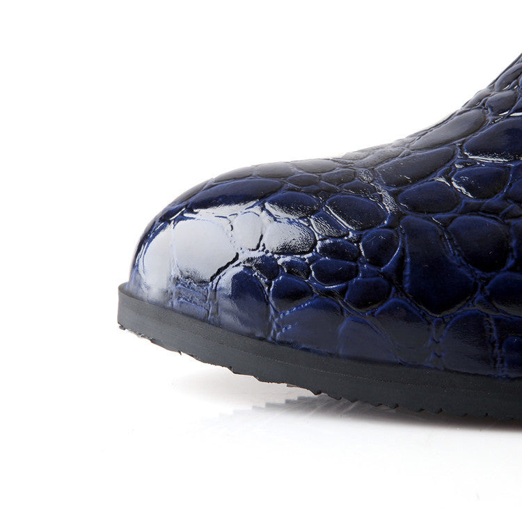 Studded Pointed Toe Ankle Boots Chunky Mid Heel