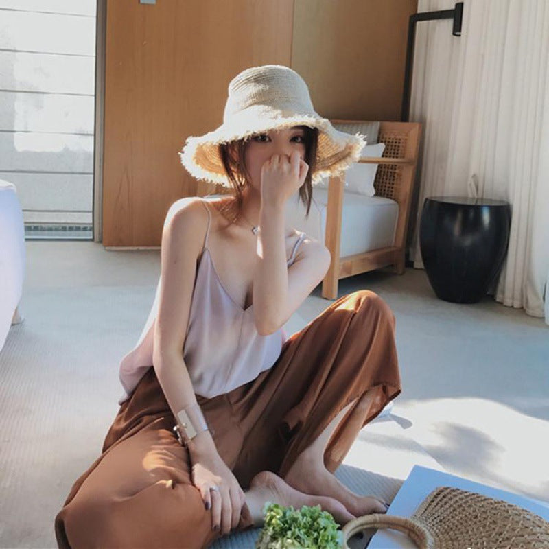 Large Brim Breathable Straw Hat Summer Sunshade
