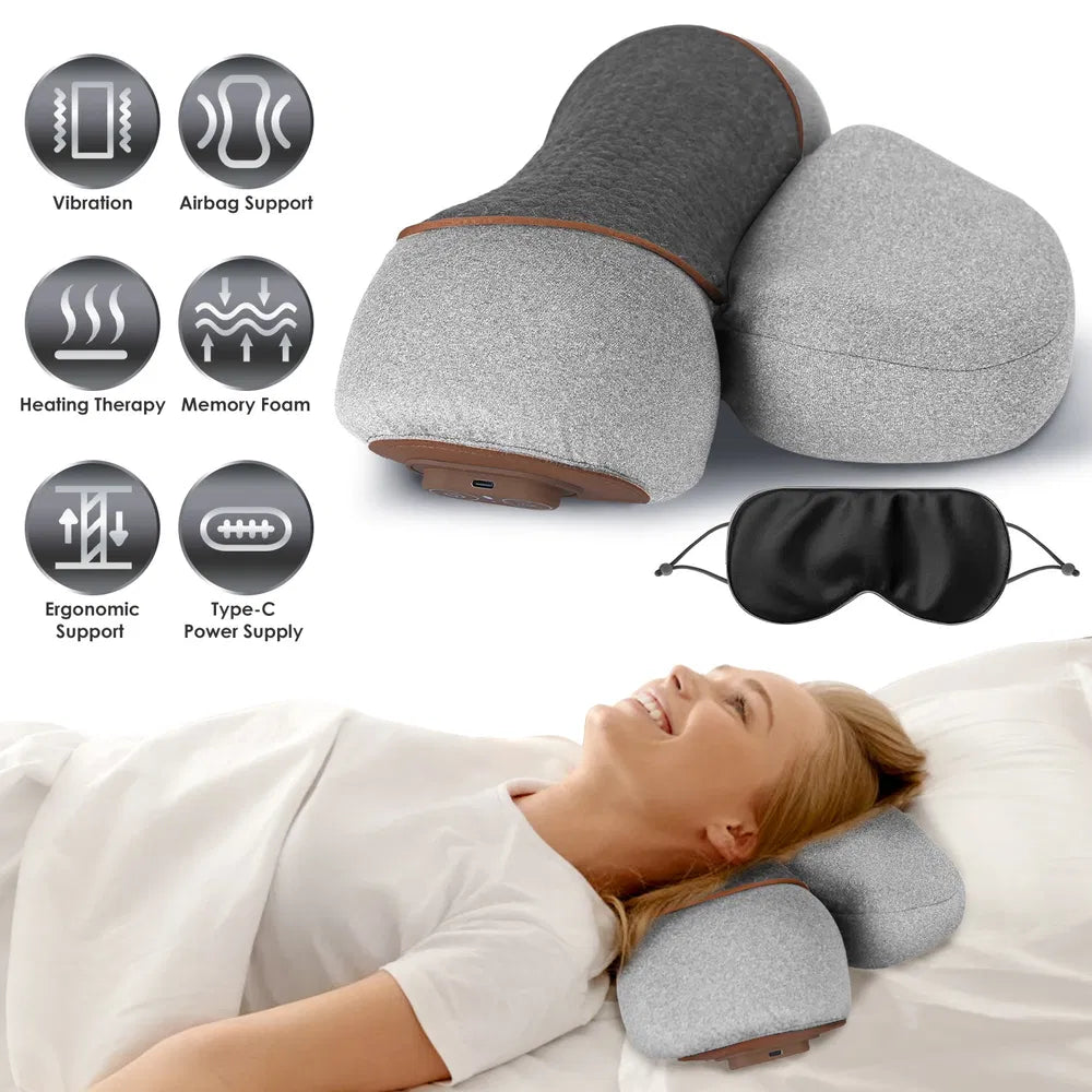3 In 1 Neck Massager Pillow With Vibration Heating Therapy