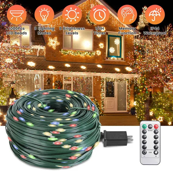 330FT LED String Lights Outdoor Christmas Decoration Lights