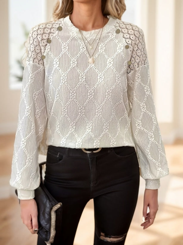 Ladies Casual Long Sleeve Round Neck