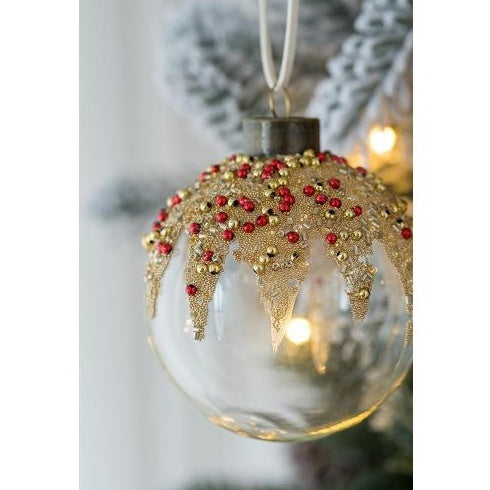 Glass Decorative Hanging Ball Christmas Tree Ornaments Set Of 12