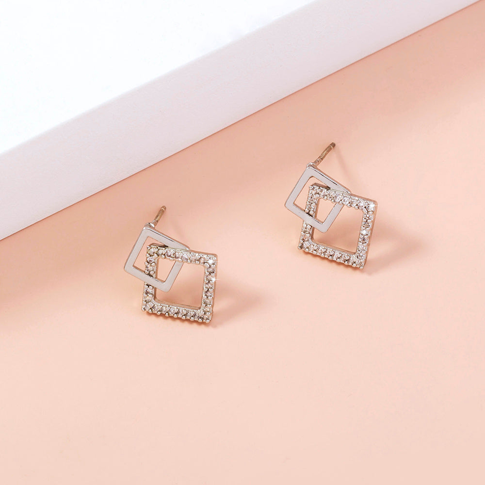 Cubic cubic zirconia earrings