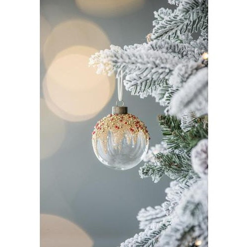 Glass Decorative Hanging Ball Christmas Tree Ornaments Set Of 12
