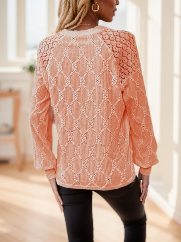 Ladies Casual Long Sleeve Round Neck