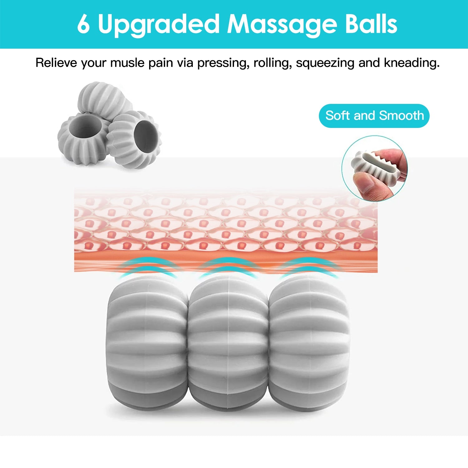 Neck Roller Massager 360 Rotatable Trigger